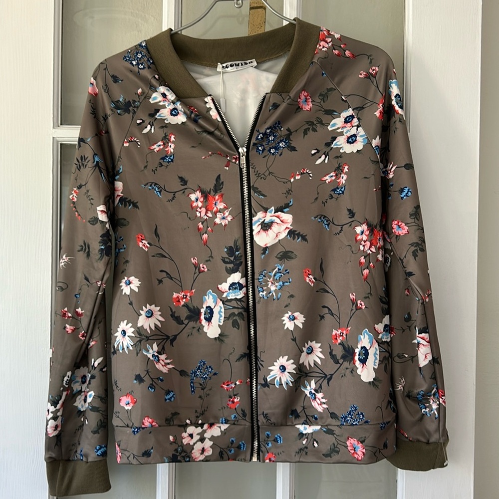 NEW | ECOWISH Floral Bomber Jacket